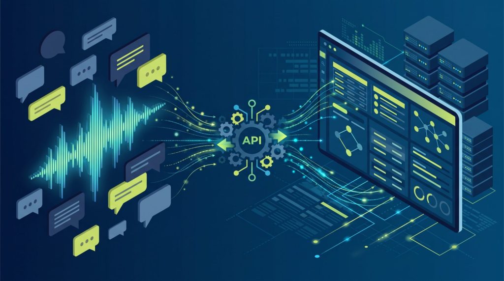 Eventos de voz e chat sendo traduzidos em dados dentro do CRM via API